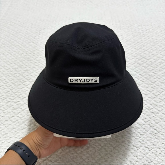 FootJoy DryJoys Tour Golf Bucket Rain Black Hat S/M - Picture 3 of 8